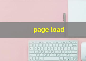 page load